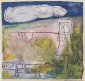 Valerio Miroglio: L'UOMO E IL CANE, cm.170x162, 1992, alto liccio;